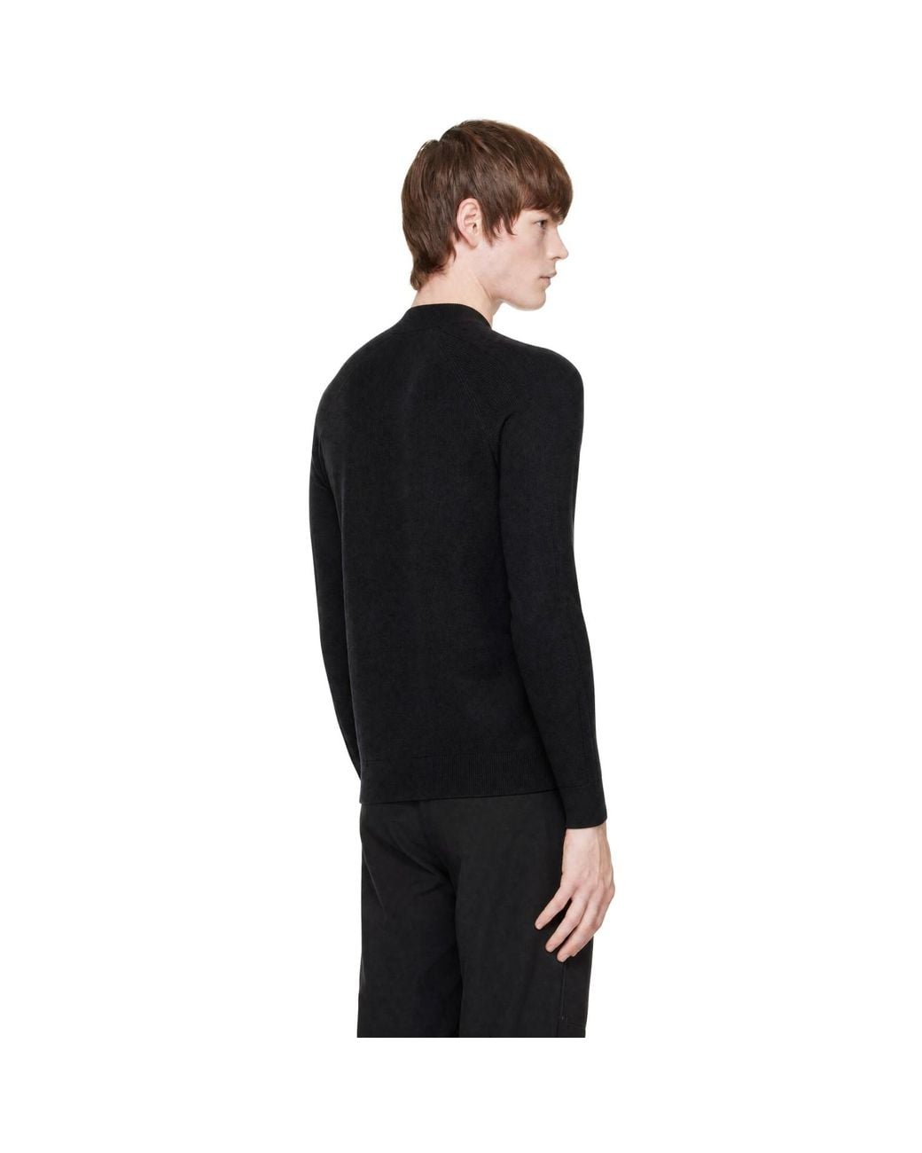 Veilance Black Conic Wool Midlayer Sweater for men