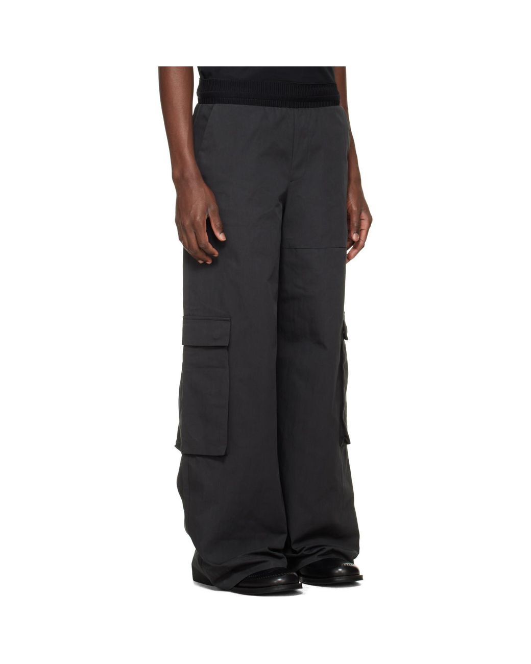 HELIOT EMIL Black Pulsar Cargo Pants for men