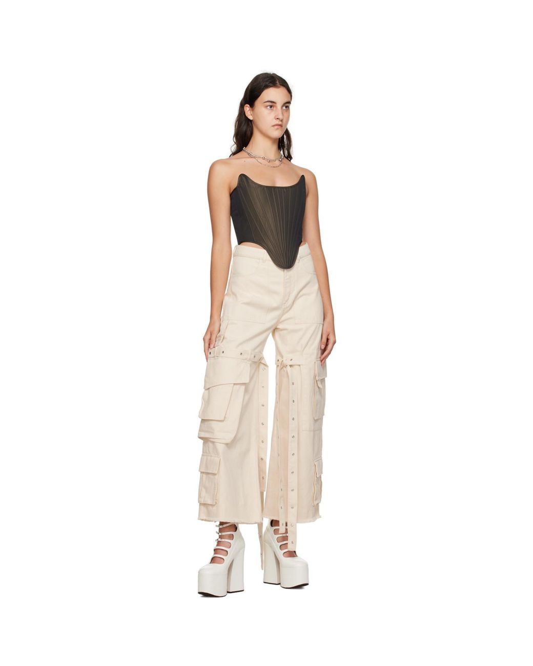 Marques'Almeida Natural Marques Almeida Multi-Pocket Jeans