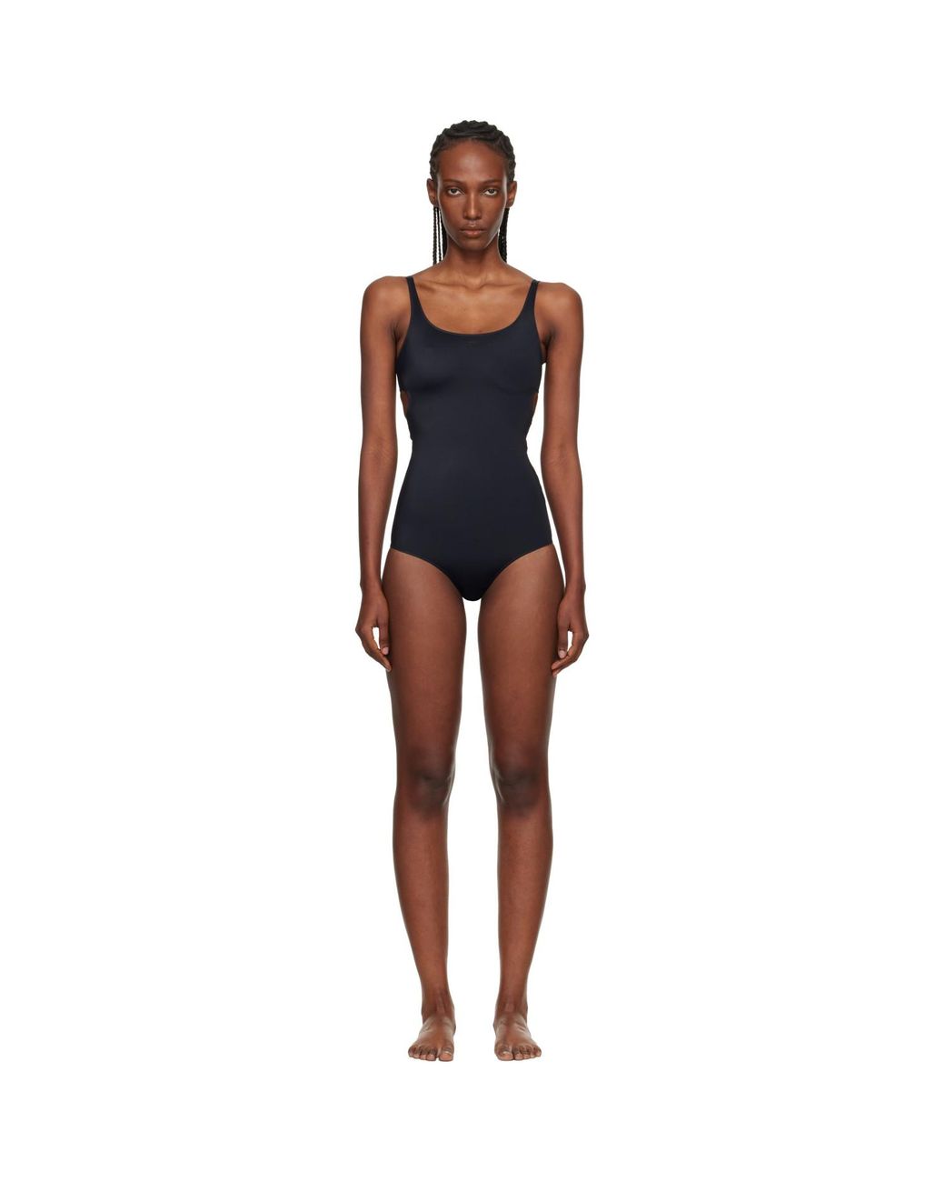 Courreges Black Cut-Out Swimsuit