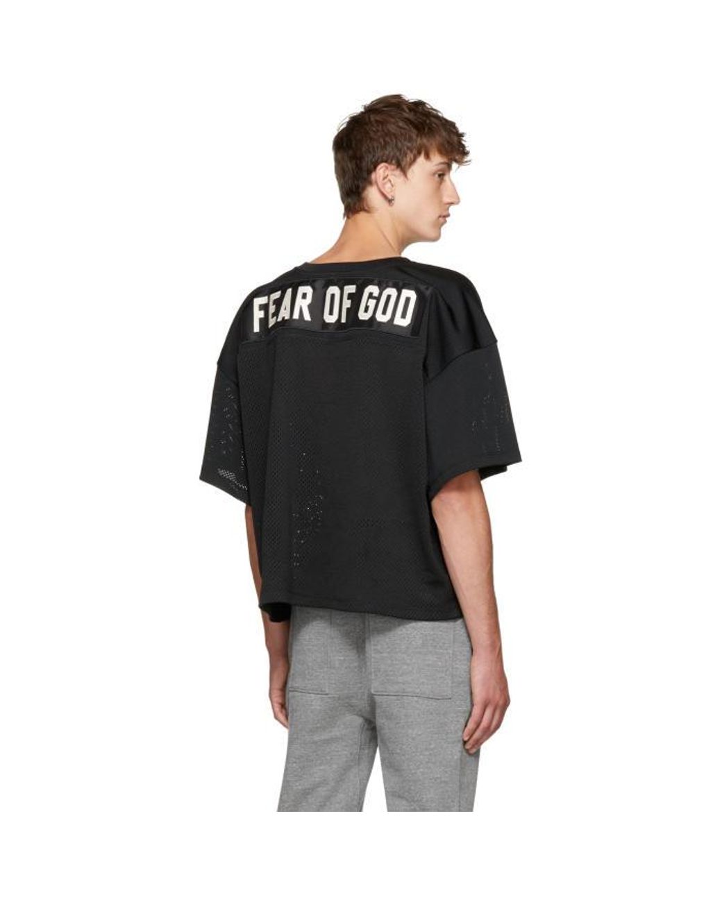 Fear Of God Black 'manuel' Football Jersey T-shirt for Men | Lyst Canada