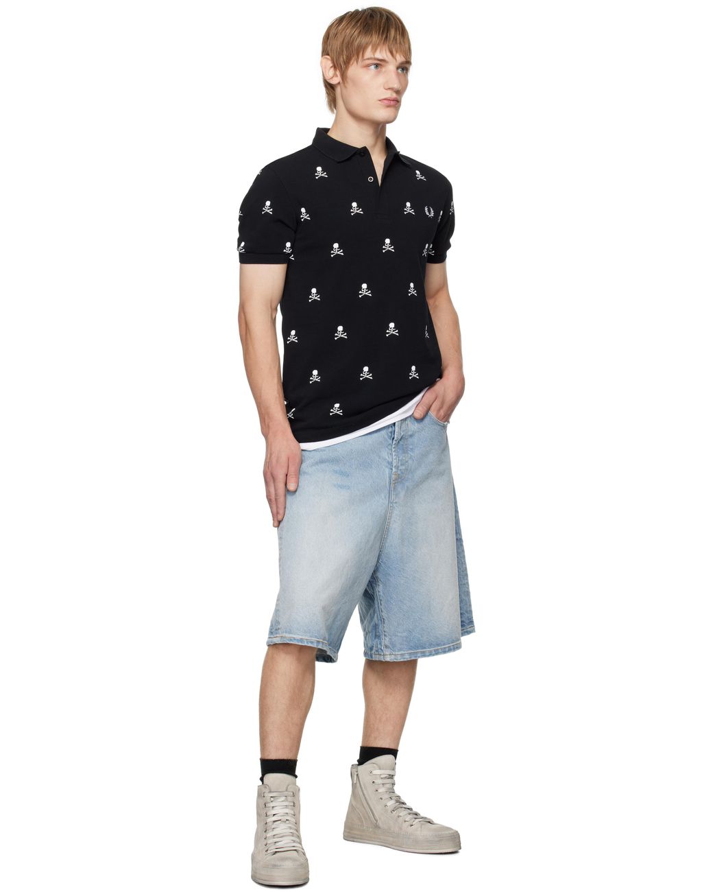 トップス FREDPERRY MASTERMIND ALLOVER SKULL SHIRT 640.webp