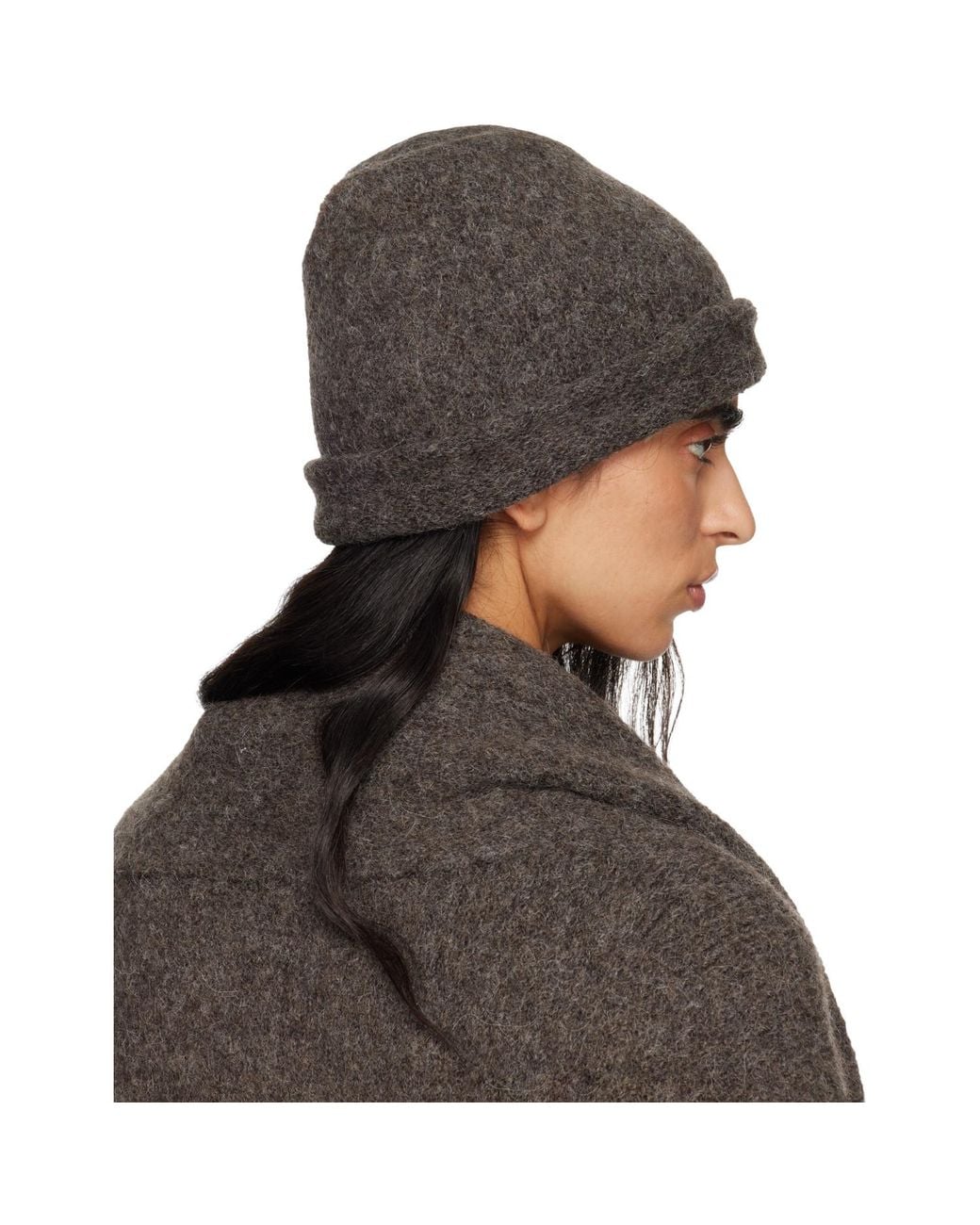 Lauren Manoogian Black Crown Beanie