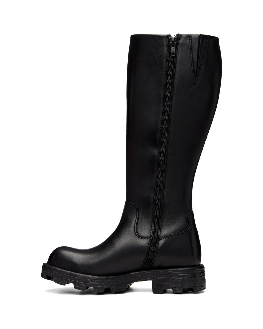 DIESEL Black D-Hammer-Leather Knee-High Boots