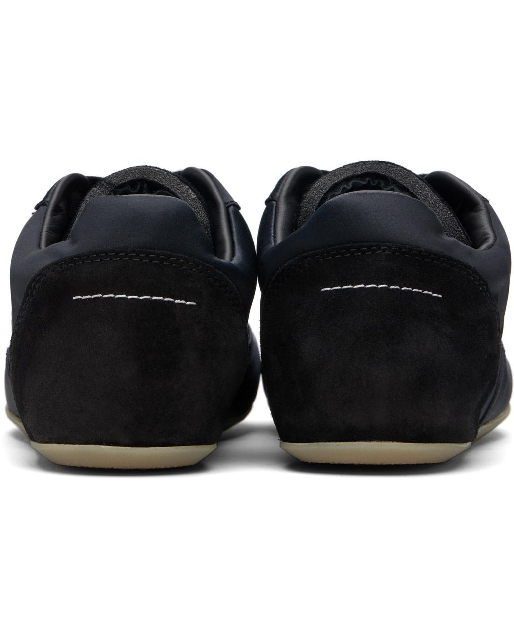 MM6 by Maison Margiela Black Satin Factory Sneakers