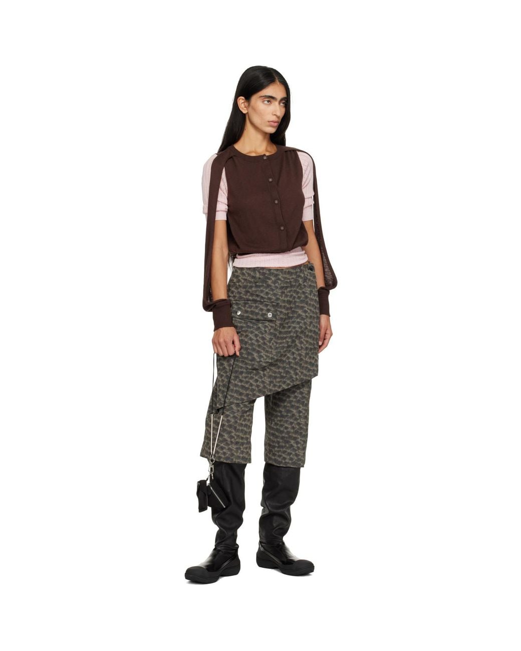 Kiko Kostadinov Black Avocet Leather Tall Boots