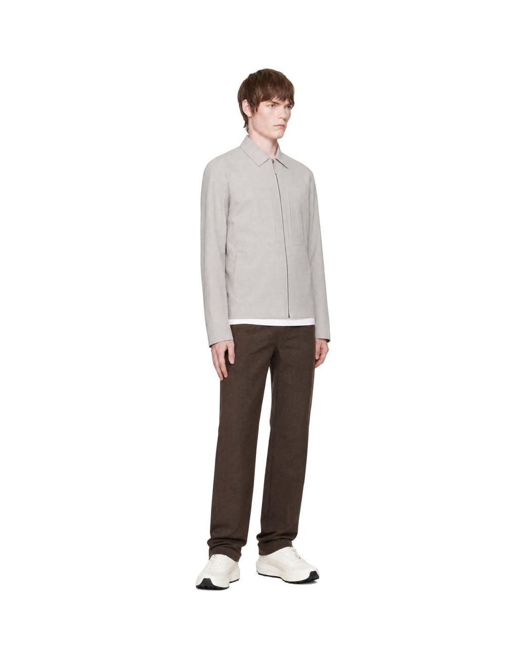 Veilance Gray Mionn Softshell Overshirt for men