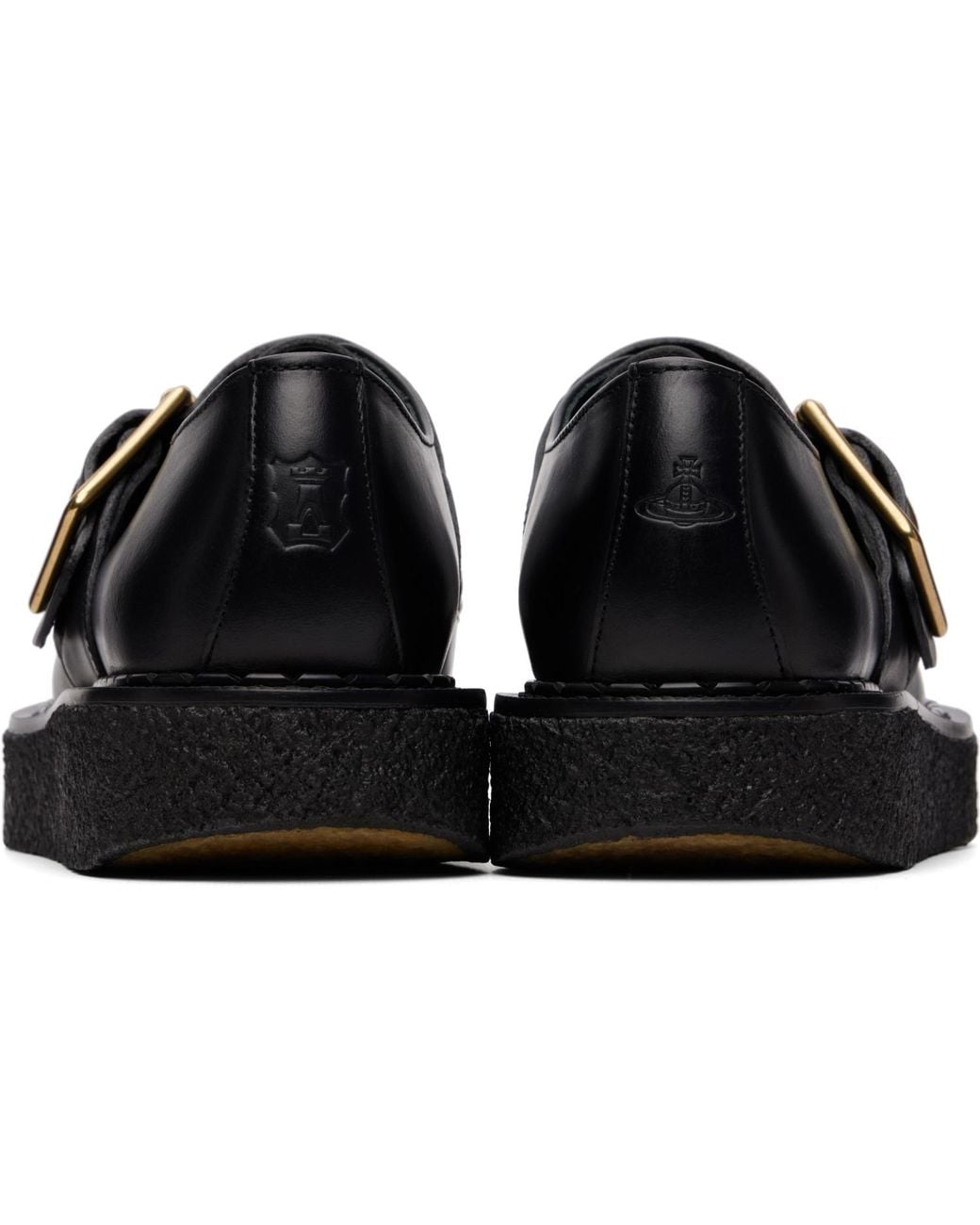 Vivienne Westwood Black George Cox Edition Point Toe Monkstraps for men