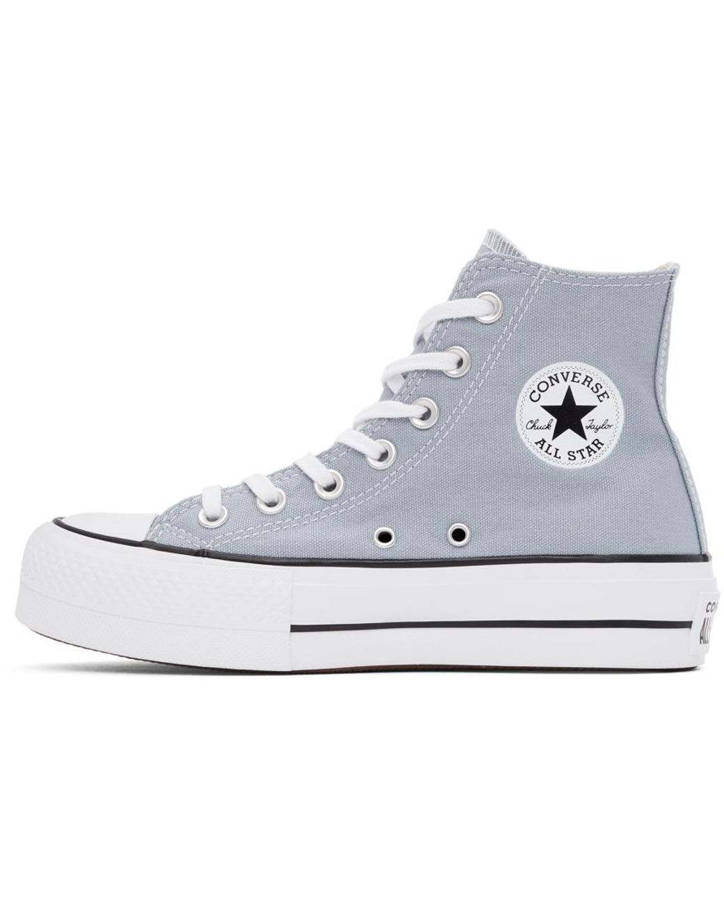Converse Canvas Grey Chuck Taylor All Star Lift High Sneakers in Grey |  Lyst Canada