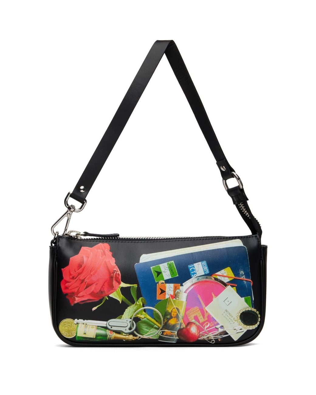 VAQUERA Black Trompe L'oeil Pochette Bag