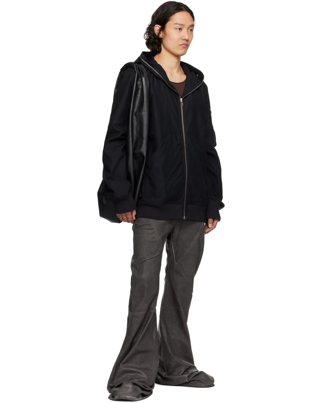 Rick Owens Hollywood Bias Bootcut Jeans in Black for Men | Lyst