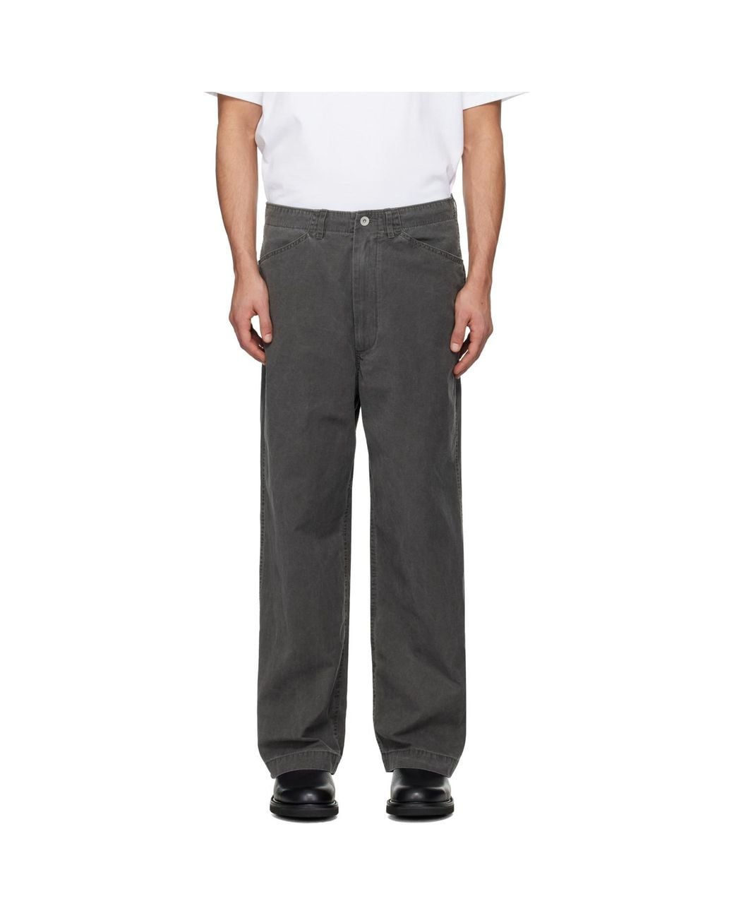 Nanamica Gray Ooal Field Trousers for men
