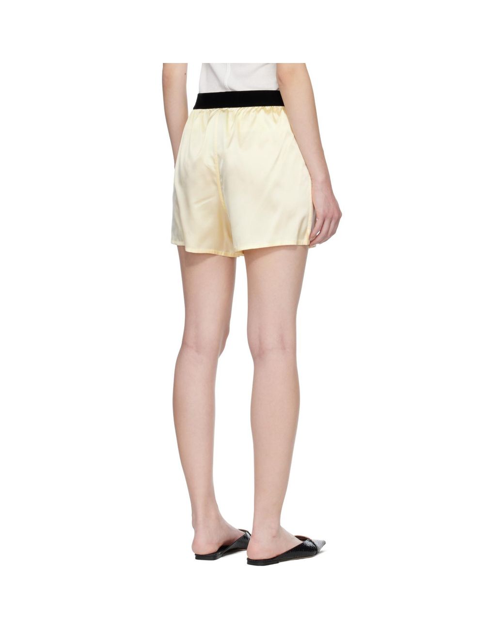 Tom Ford Black Stretch Silk Satin Boxer Shorts
