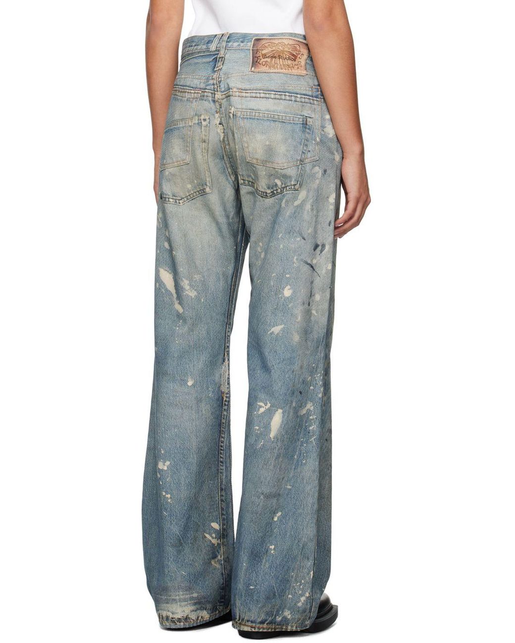 Acne Studios Ssense Xx Blue Painter Jeans | Lyst