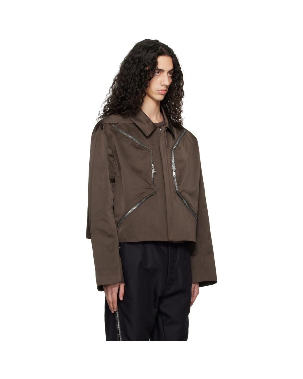 Rick Owens Brown Temple Heizer Mac Jacket for men
