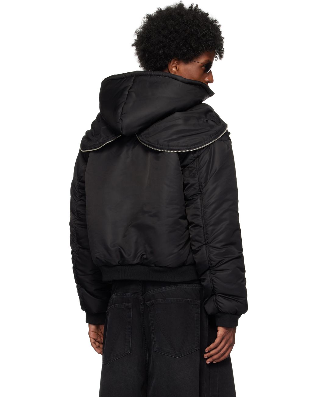 Ashley Williams Butterfly Bomber Jacket in Black for Men | Lyst UK