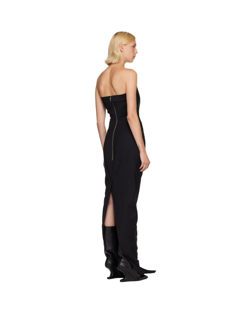 Rick Owens Black Tower Bustier Maxi Dress