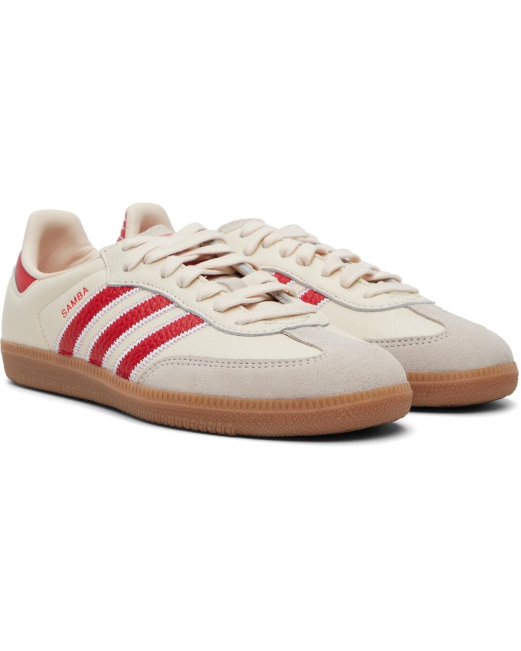 Adidas Originals Pink Off- & Samba Og Sneakers for men