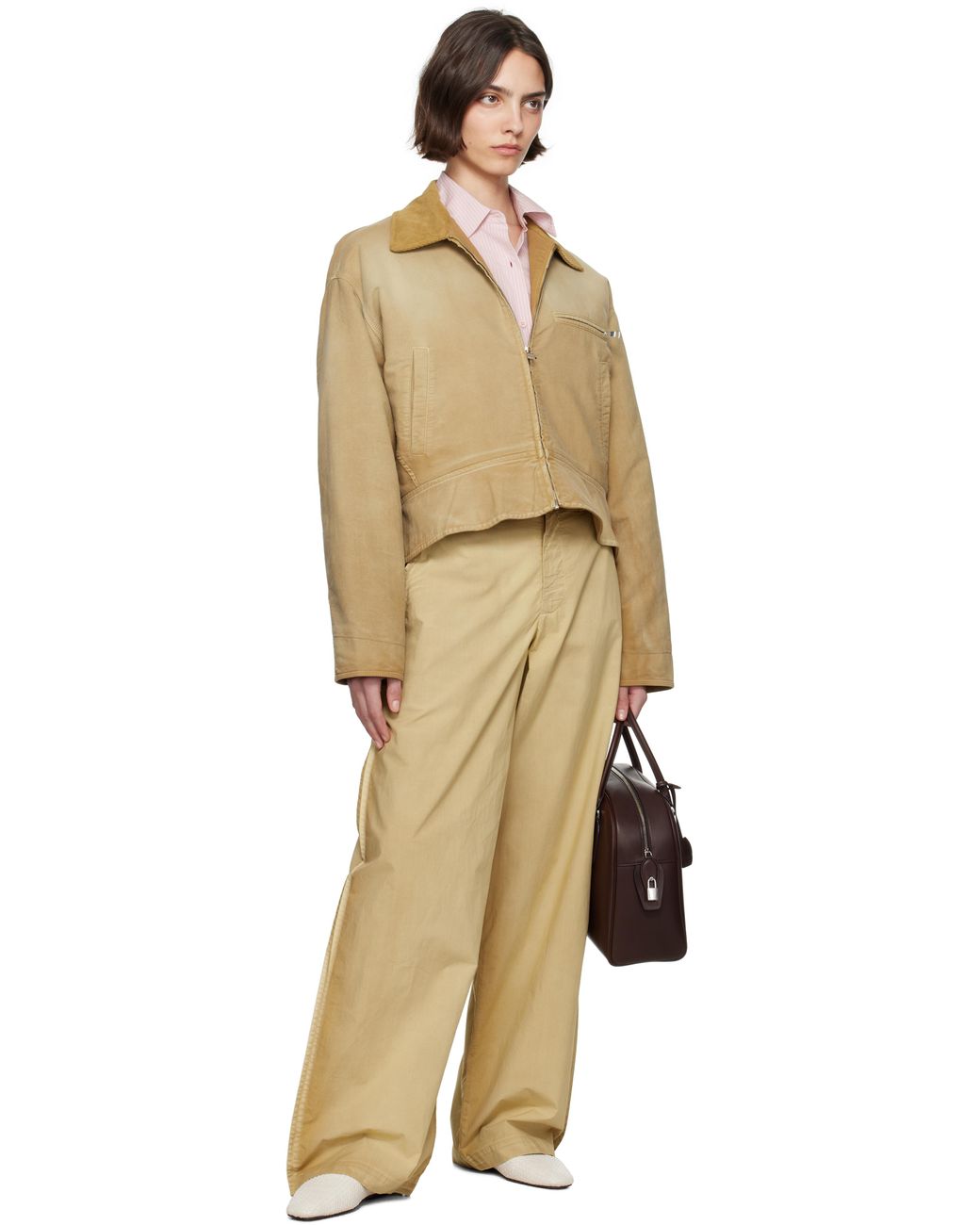 【送料&関税込】J.W. Anderson Pinch Seam Garment Dye Trouser JW Anderson Pinch Seam Garment Dye Trousers in Natural | Lyst