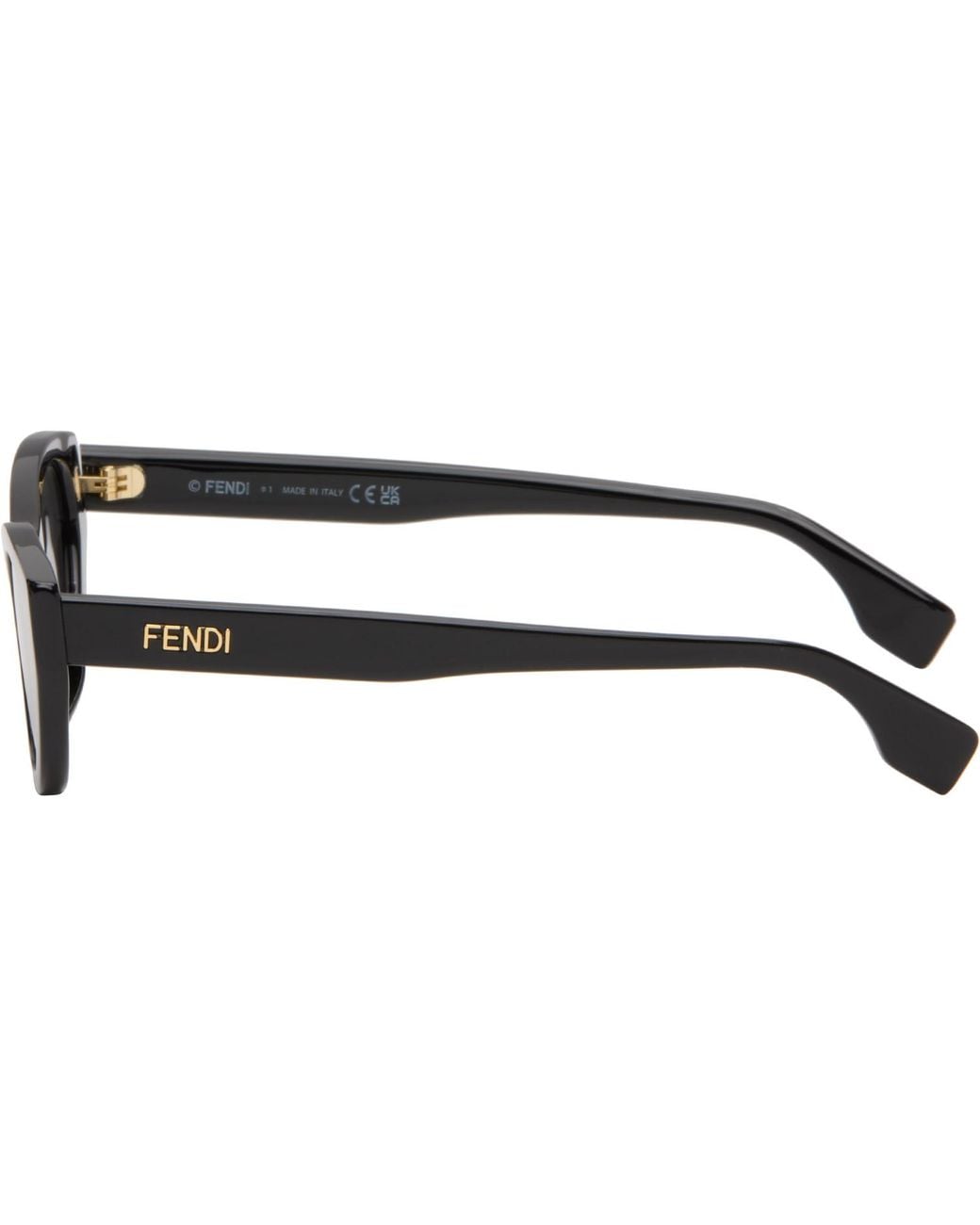 Fendi Gray Lettering Sunglasses