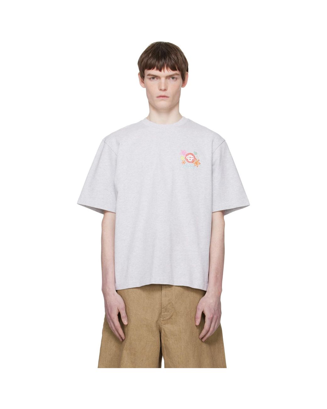 Casablanca White 'Collage D'Icônes Graphiques' Oversized T-Shirt for men