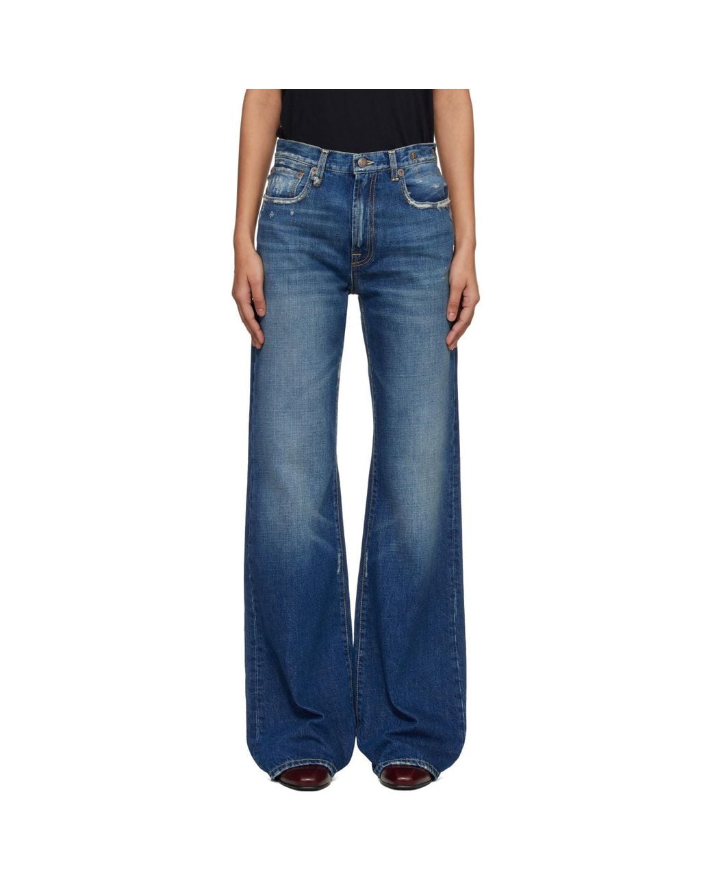 R13 Blue Loose Jane Jeans