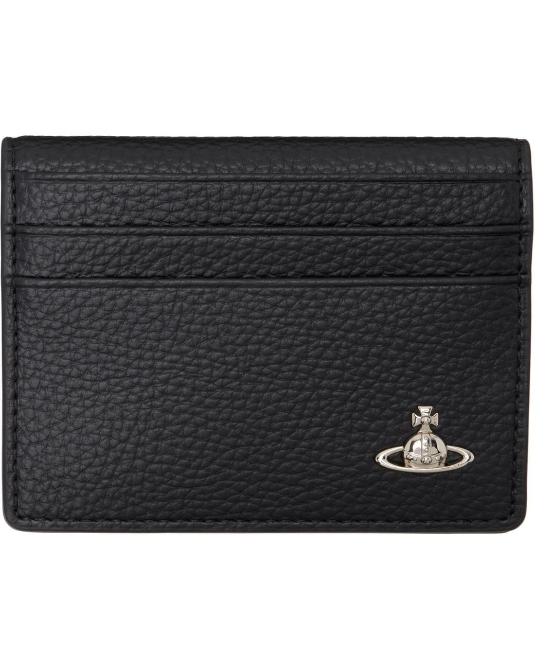 Vivienne Westwood Black Orb Bifold Card Holder for men