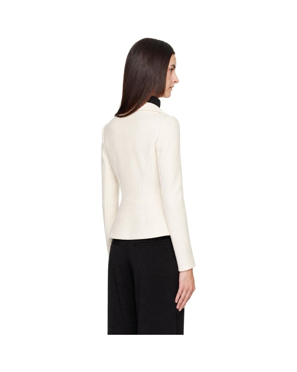 Proenza Schouler White Off- Romane Compact Melton Wool Jacket