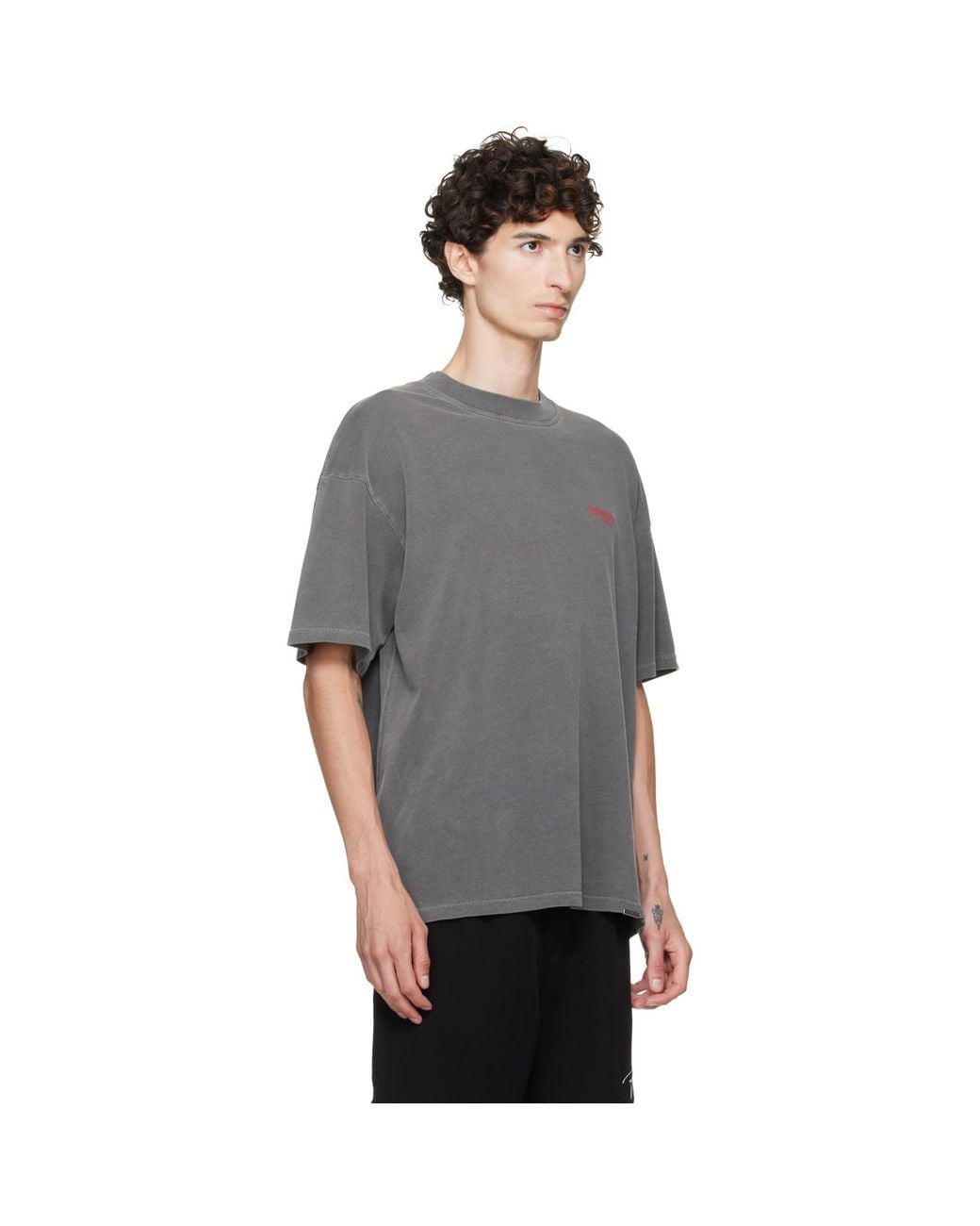 Represent Gray Printed 'Owners Club' T-Shirt for men