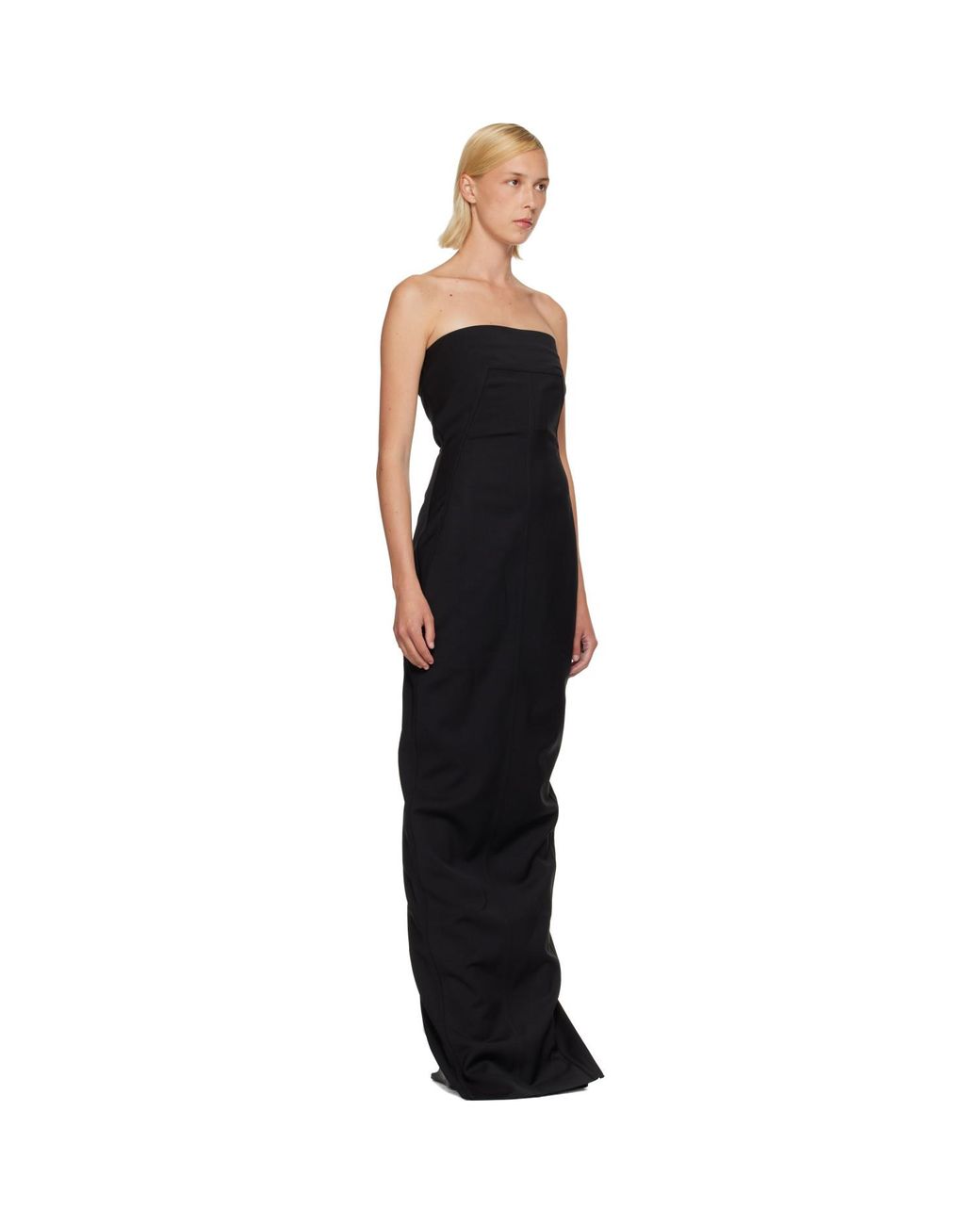 Rick Owens Black Tower Bustier Maxi Dress