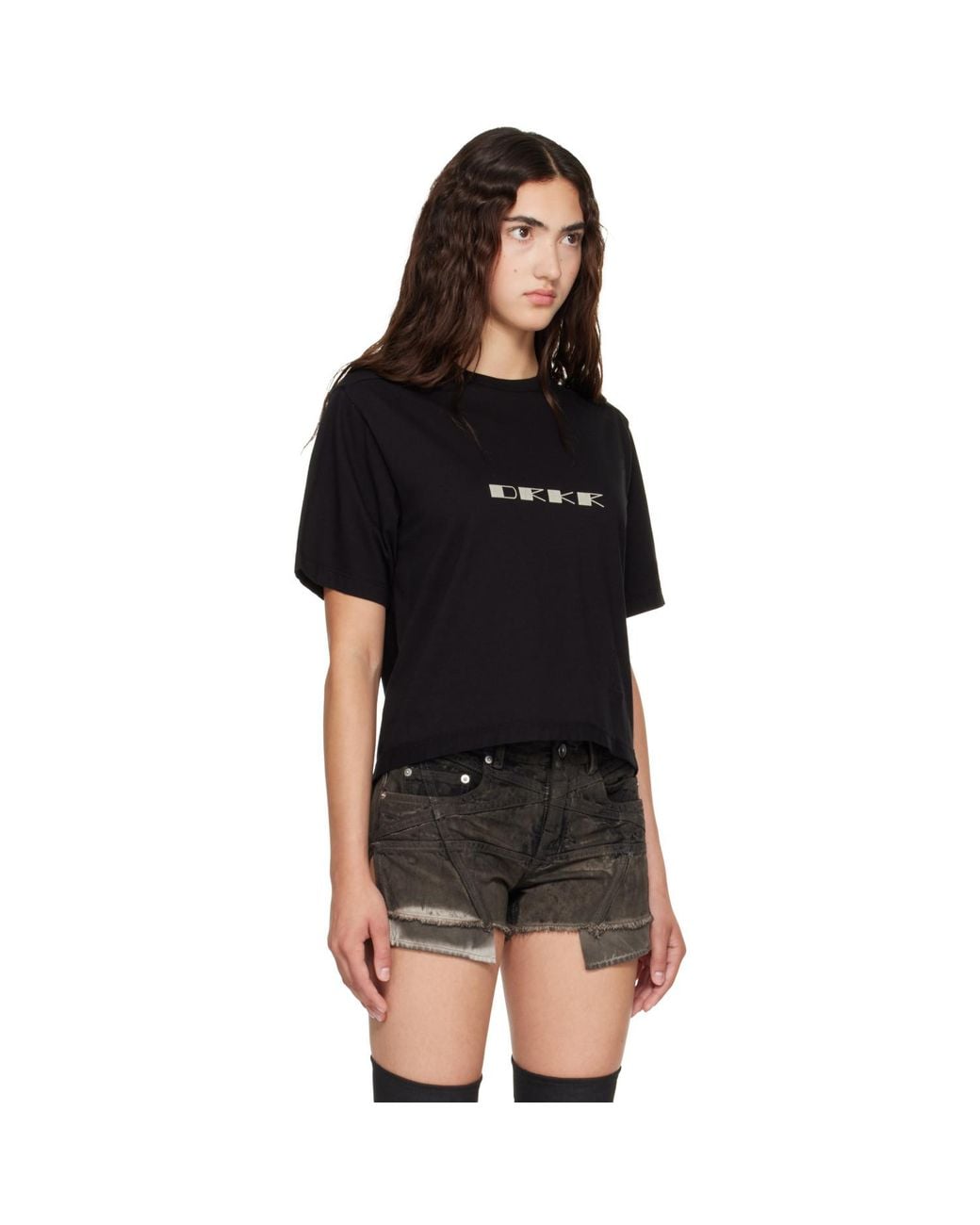 Rick Owens Black Tower Basic S/S T-Shirt