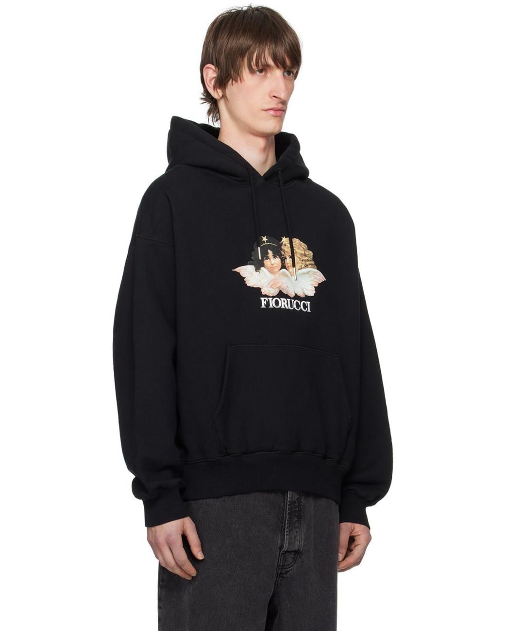 Fiorucci Angels Hoodie in Black for Men Lyst Australia