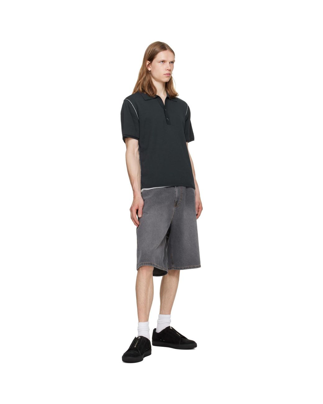 Lanvin Black Dbb1 Suede Zip Sneakers for men