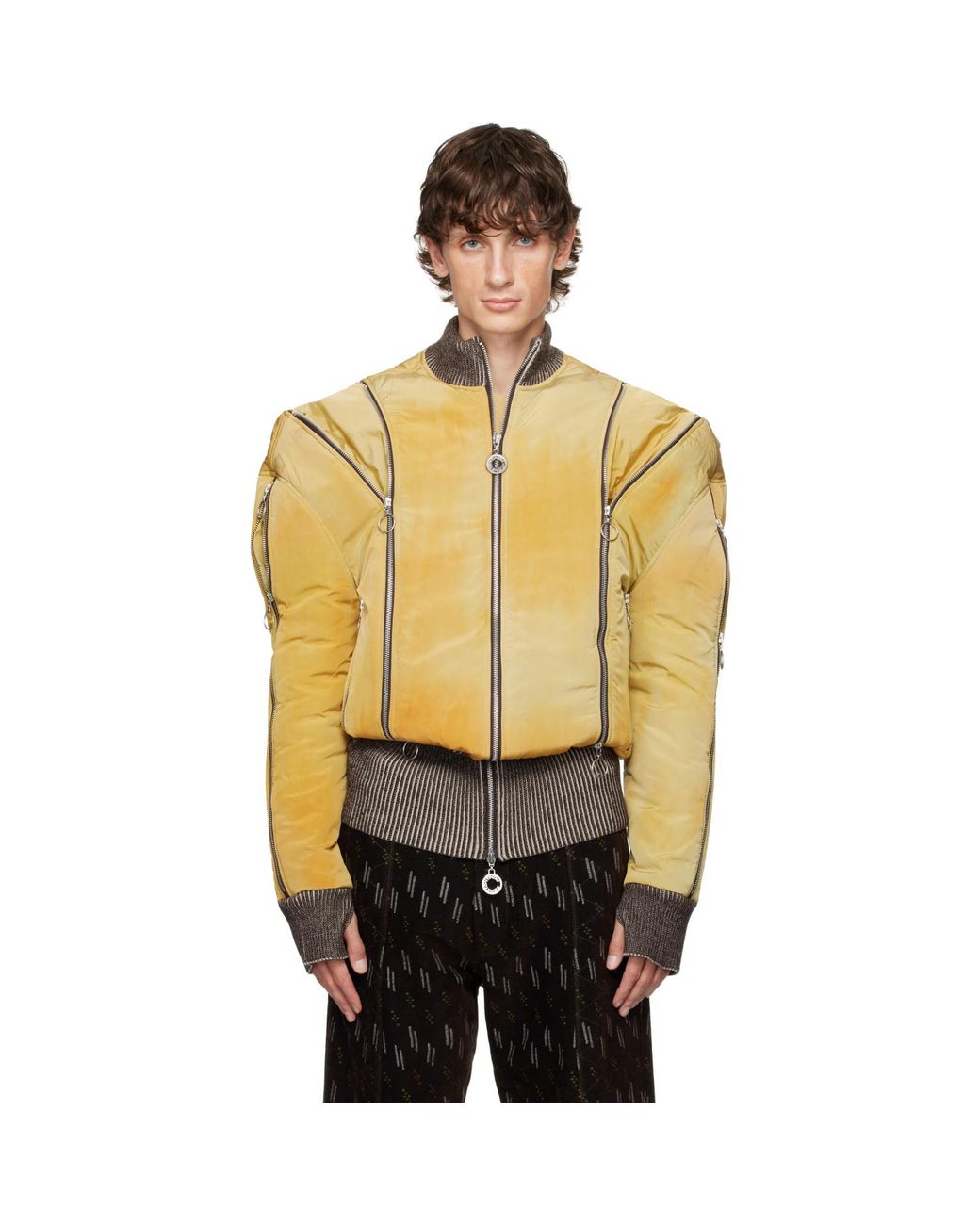 Charlie Constantinou Black Adjustable Fit Bomber Jacket for men