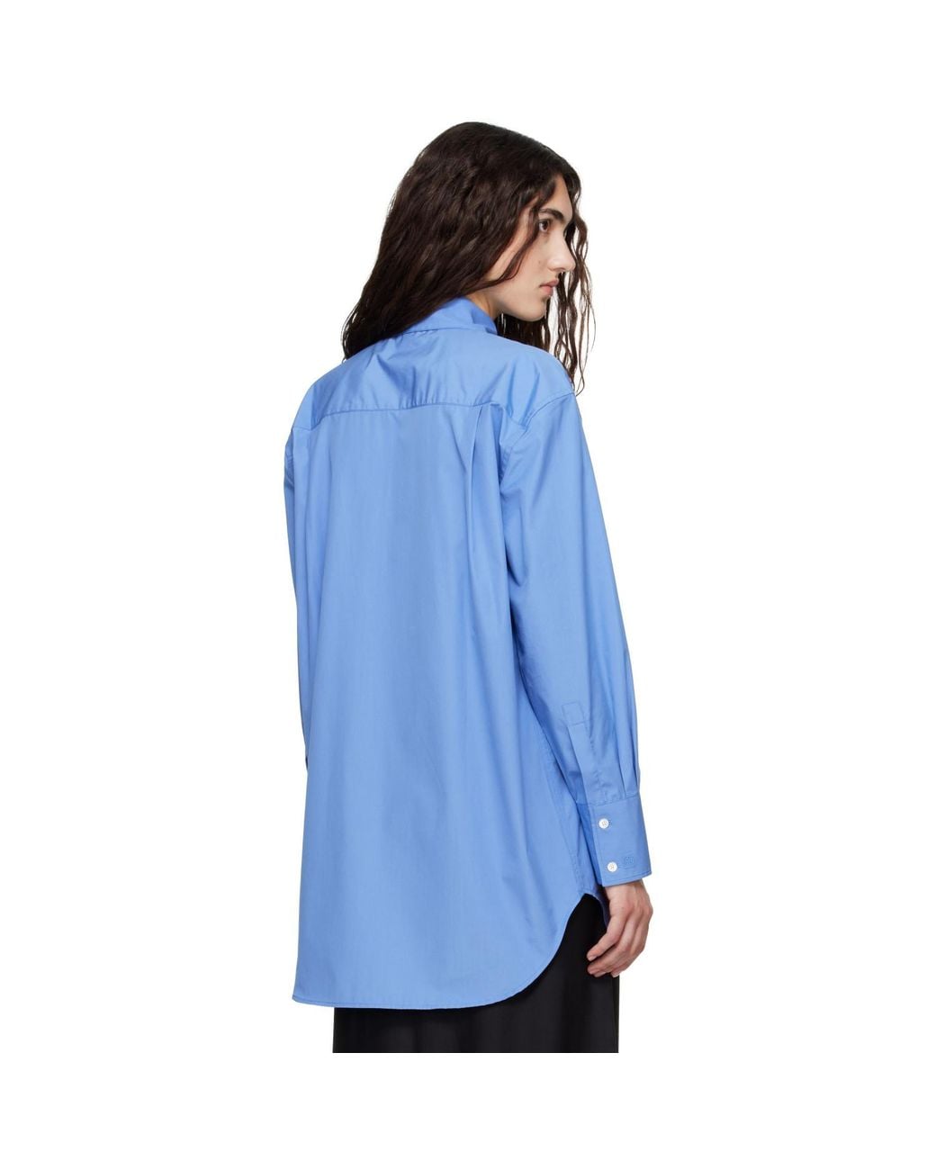 Anine Bing Blue Plaza Shirt
