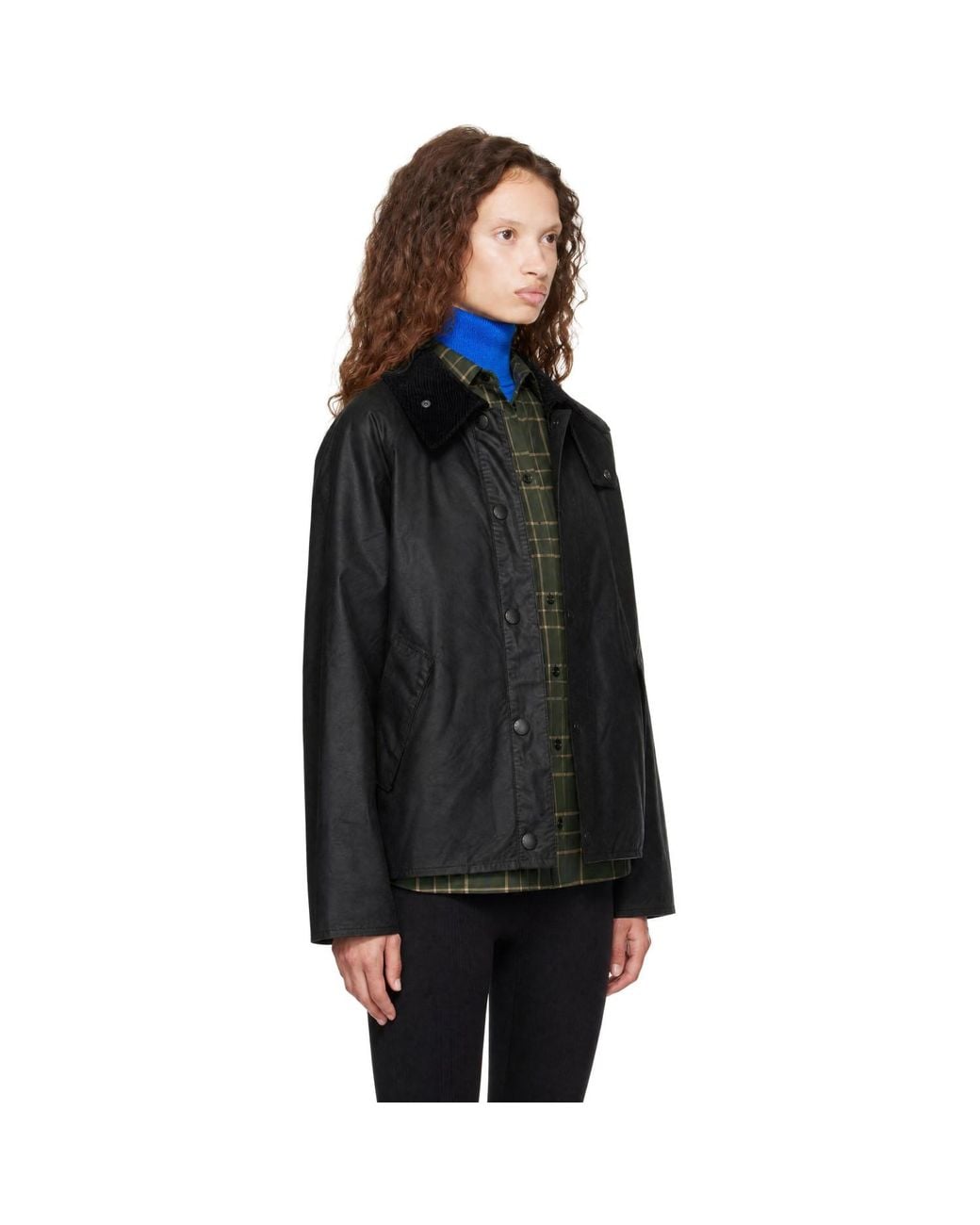 Barbour Transport Waxed Jacket in Black | Lyst