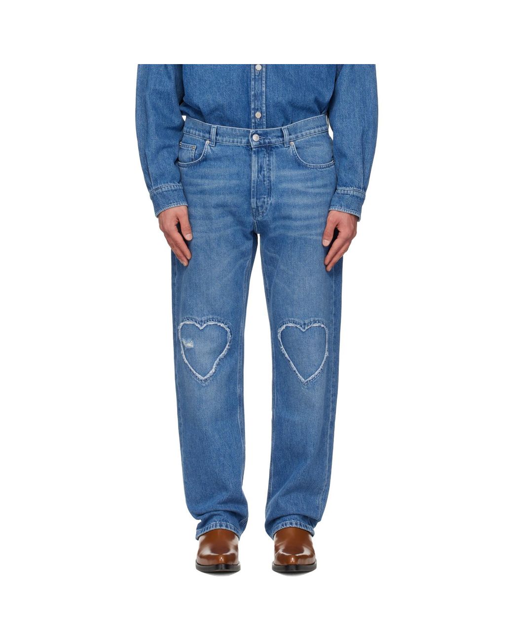 Moschino Blue Heart Jeans for men