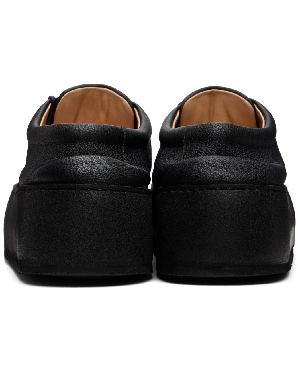 Marsèll Black Cassapana Pebbled Leather Sneakers for men