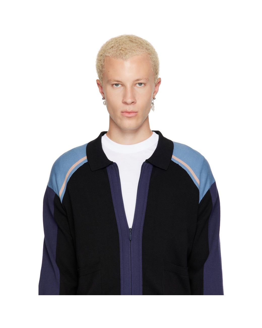 Justine Clenquet White Richie Earrings for men
