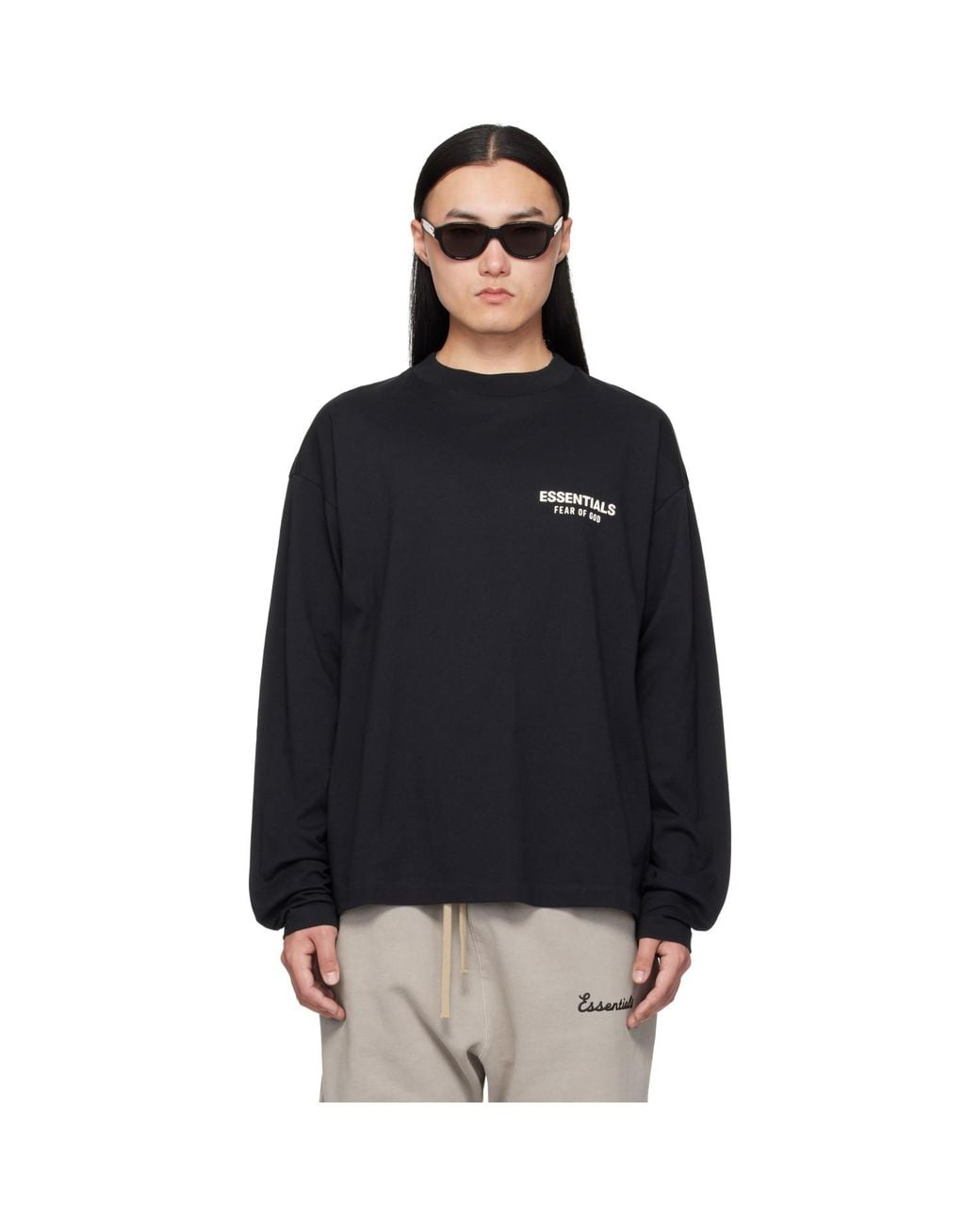 Fear Of God Black Classic Long Sleeve T-Shirt for men