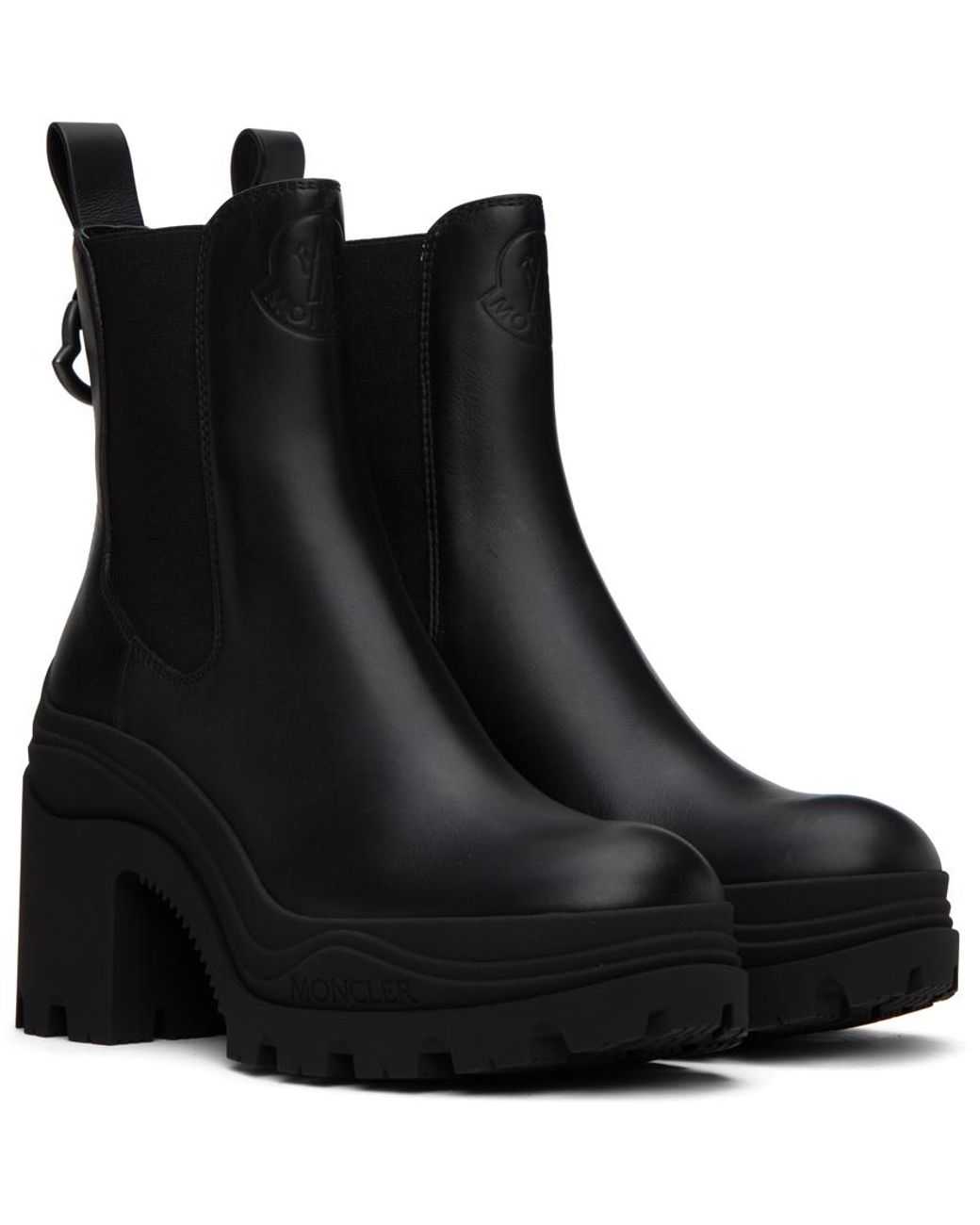 モンクレール】Envile Chelsea Boots ブーツ ブラック モンクレール】Envile Chelsea Boots ブーツ ブラック