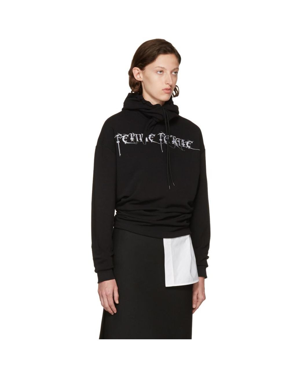 Balenciaga Black femme Fatale Headscarf Hoodie Lyst Australia