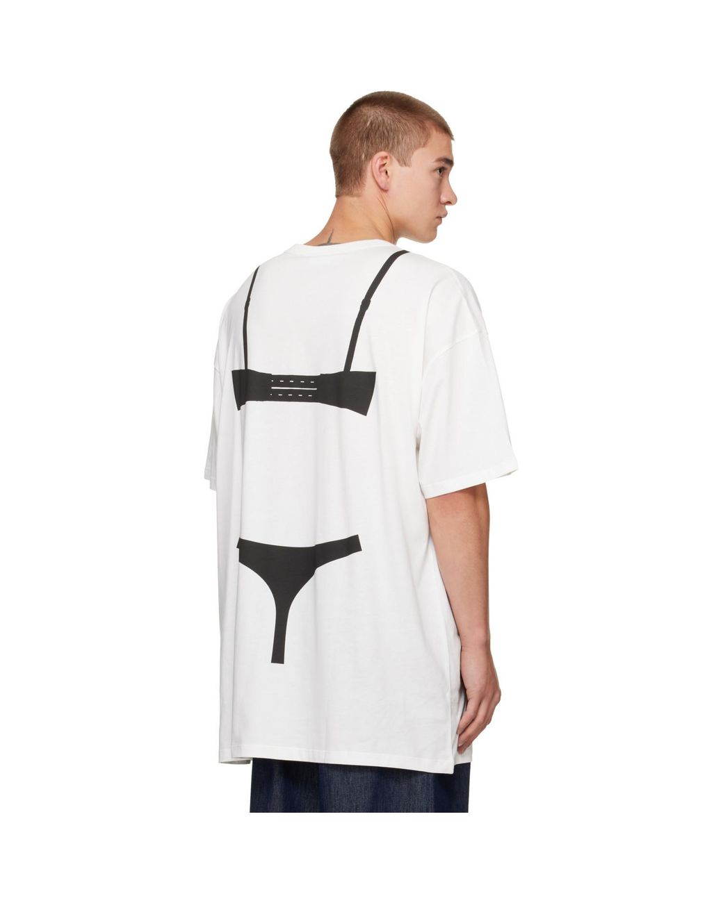 VAQUERA Gray Trompe L'Oeil Tall T-Shirt for men