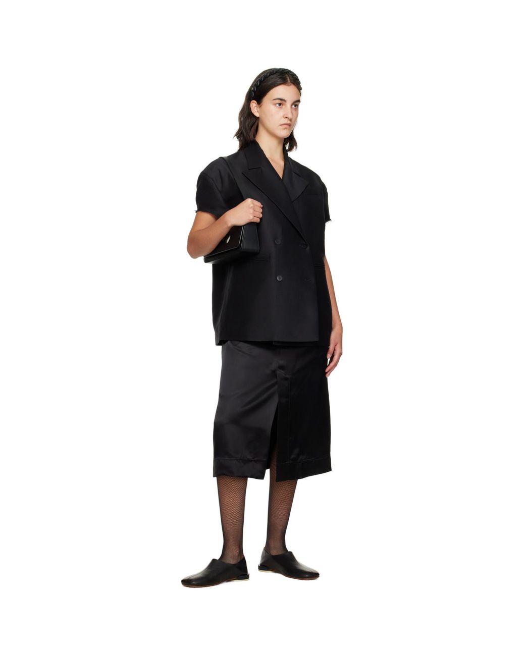 Niccolò Pasqualetti Black Matita Midi Skirt