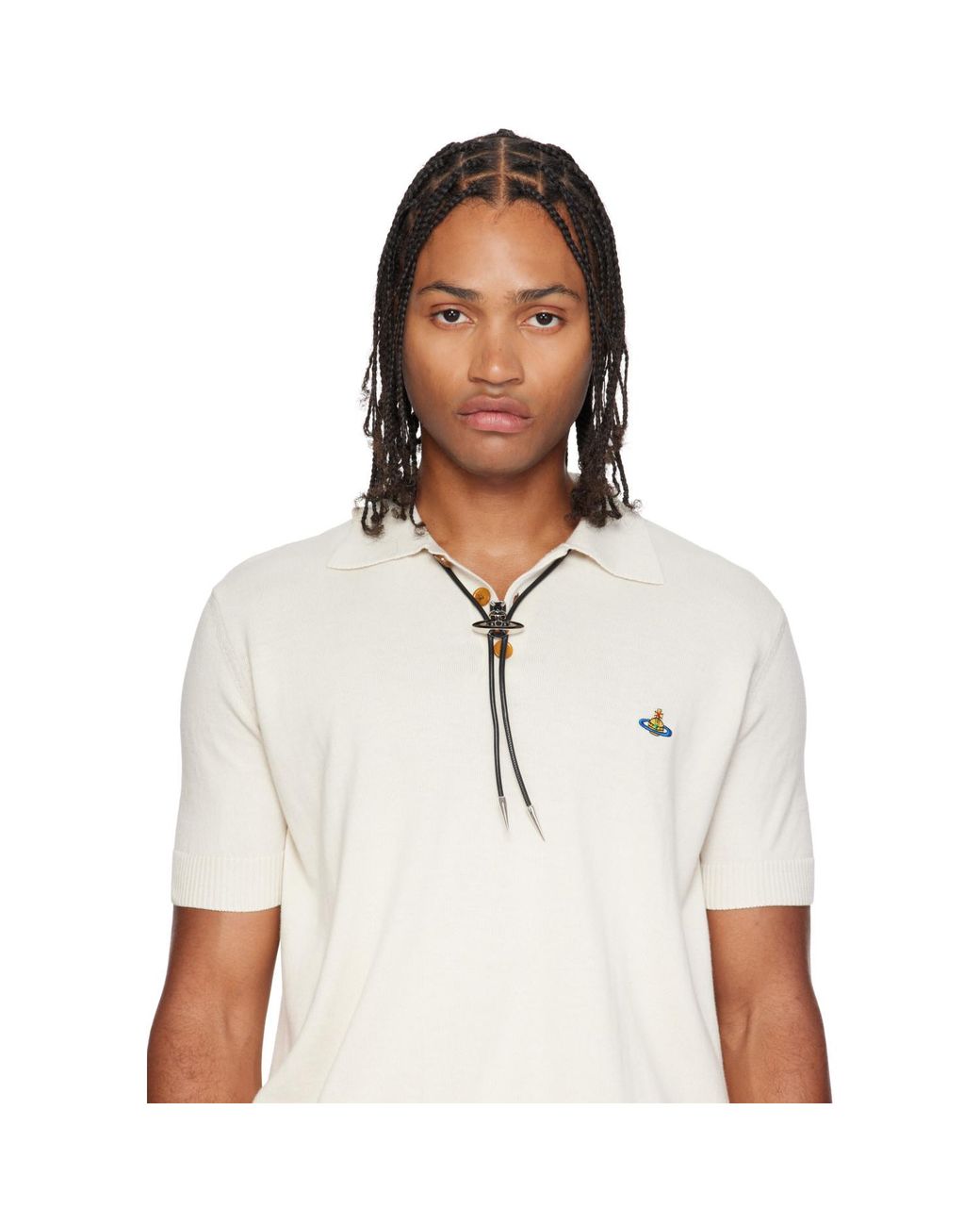 Vivienne Westwood Black Bolo Tie Necklace for men