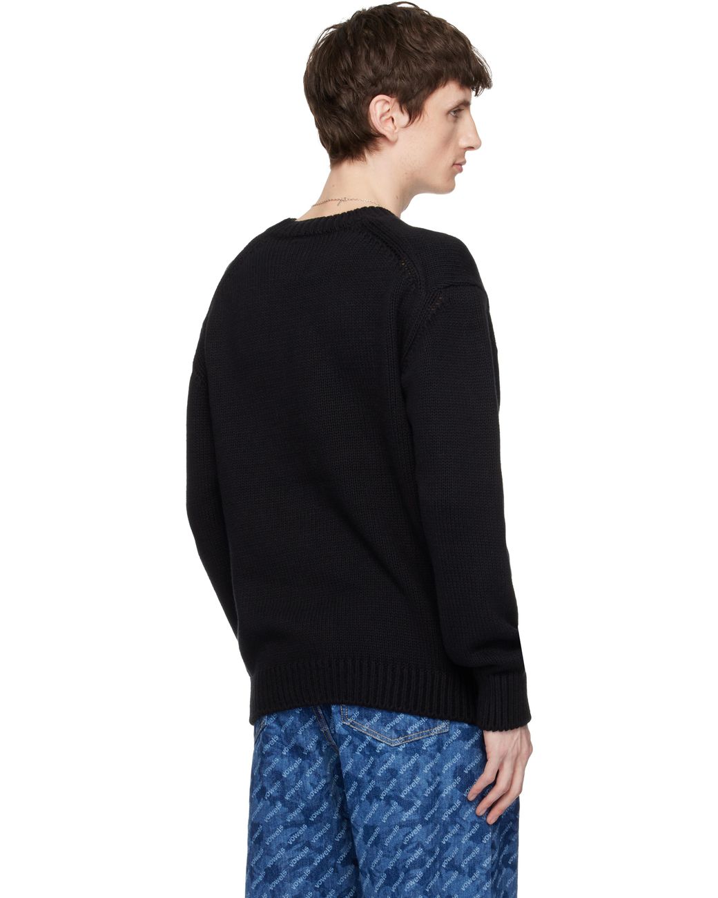 vowels Knit Crewneck in Black for Men | Lyst Australia