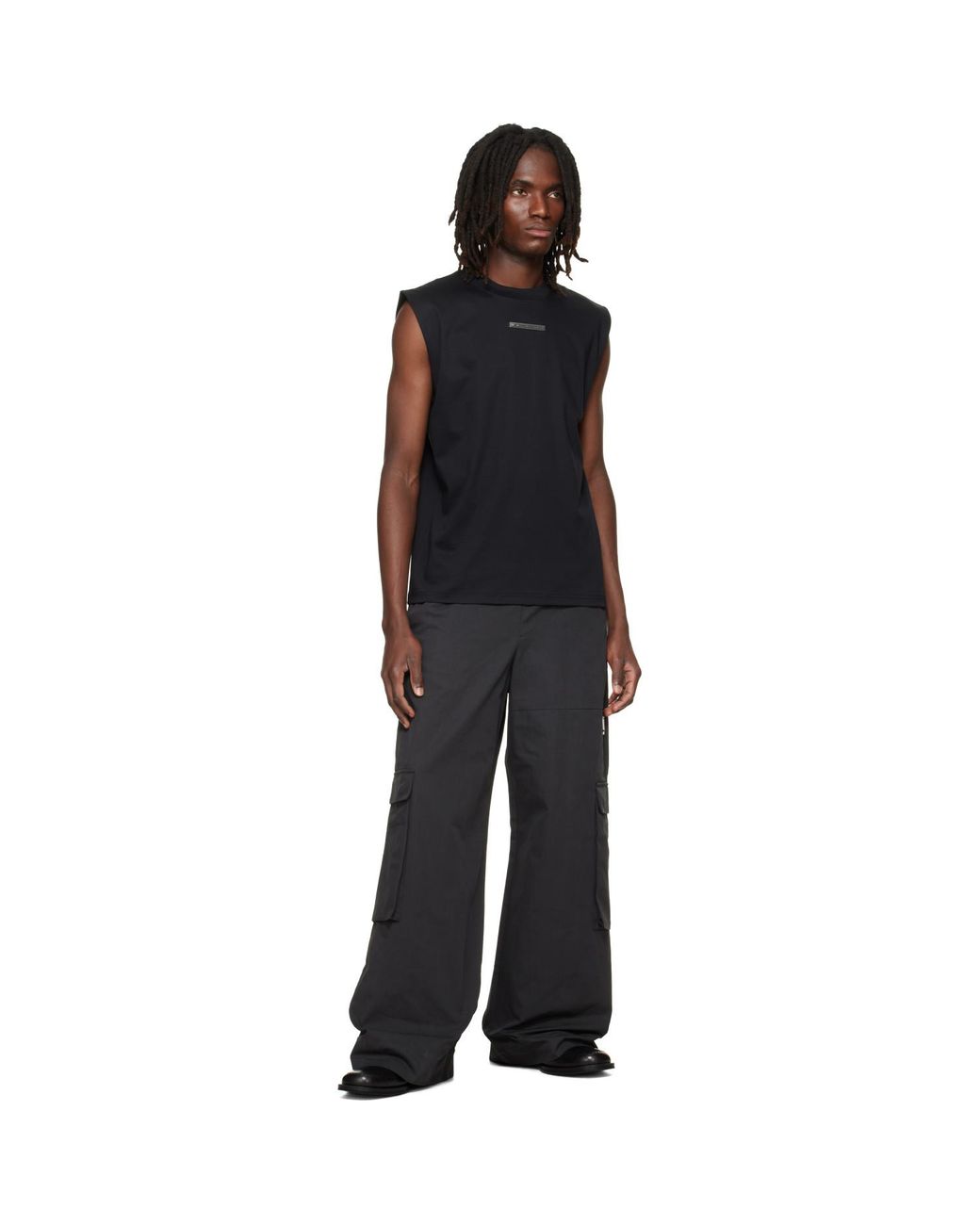 HELIOT EMIL Black Pulsar Cargo Pants for men