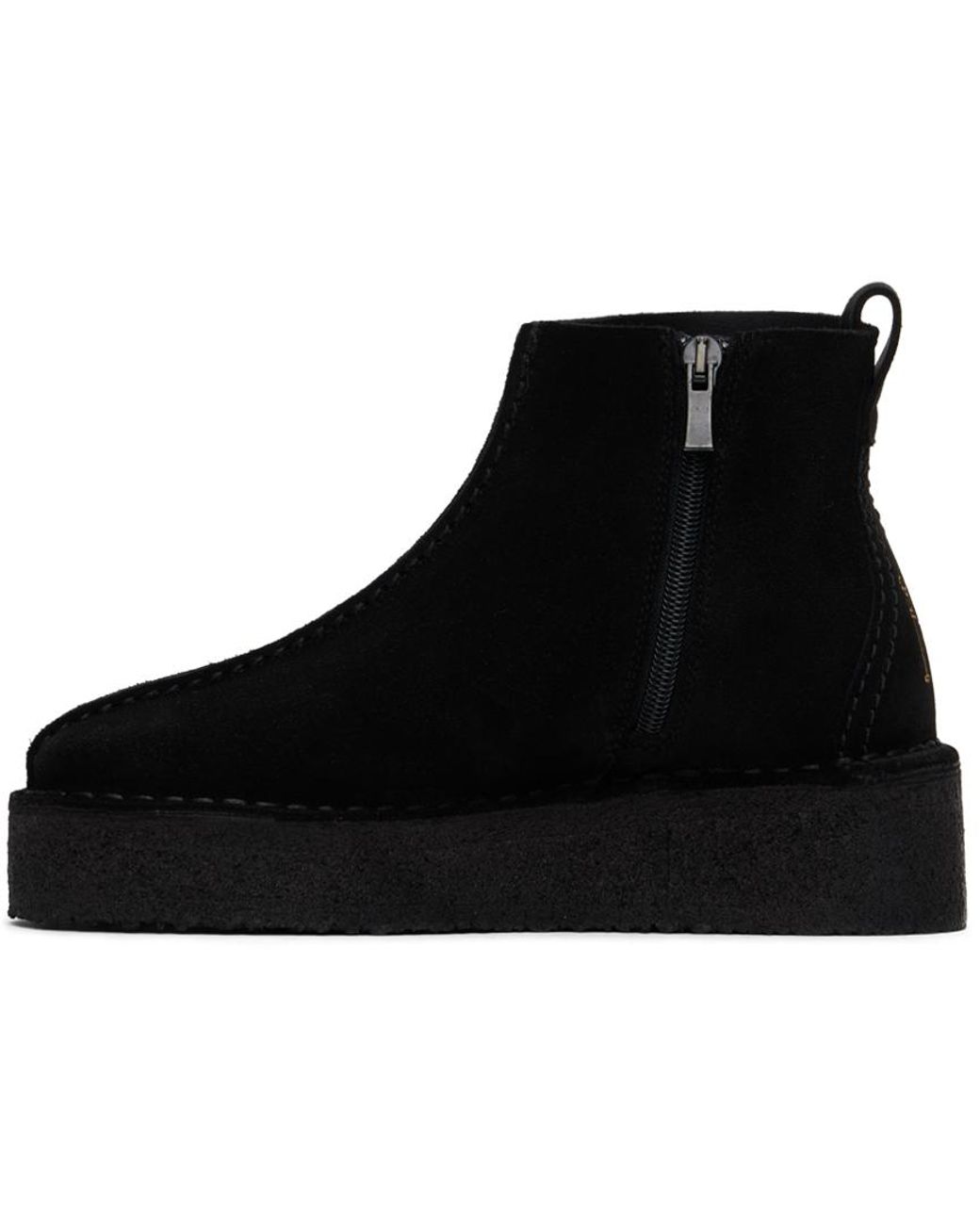 Clarks Trek Wedge Boots in Black | Lyst