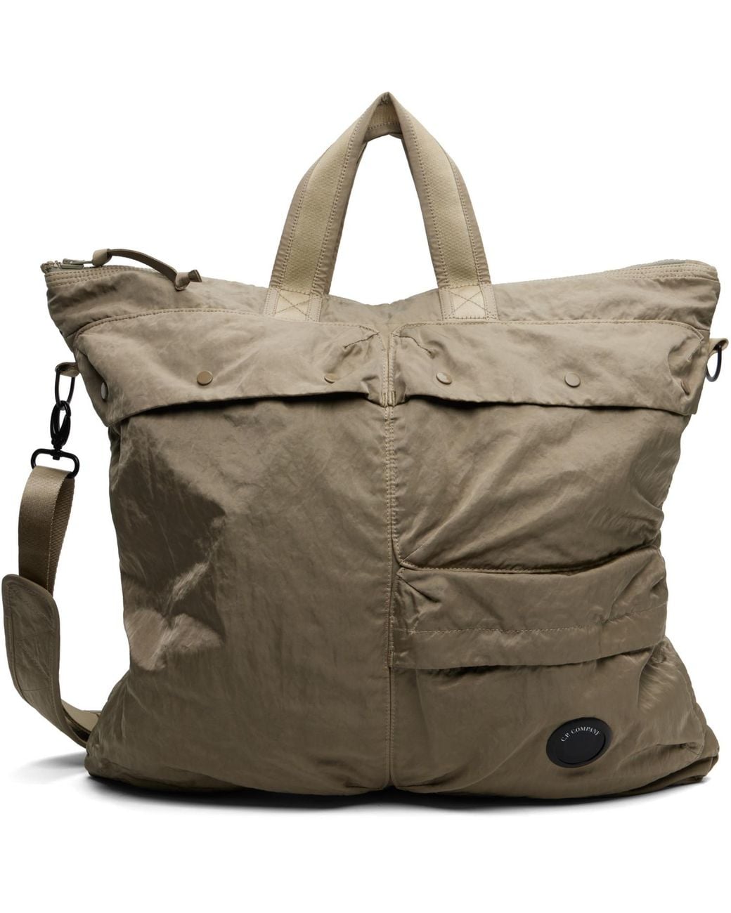 C P Company Multicolor Khaki Nylon B Lens Tote for men