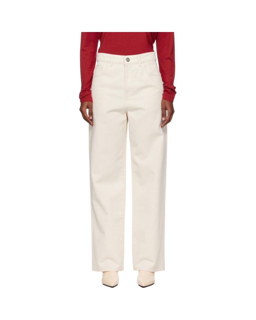 Rohe White Off- Baggy Fit Jeans